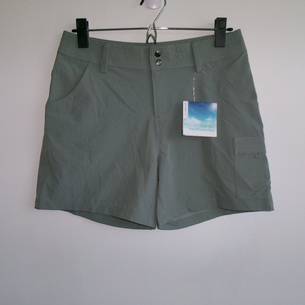 REDUCED - Willit  Women Shorts Size 2 Green Cargo SPF50+ NWT